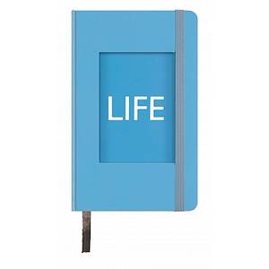 Фотоблокнот, блокнот для записей с рамкой для фото 8х10 на обложке, LIFE, голубой
