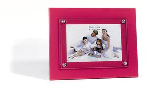 Фоторамка металлическая, рамка для фотографии 10х15, METAL, розовая