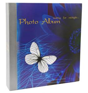 Фотоальбом-папка, альбом для фотографий с магнитными листами, 100 страниц (50 листов) 23х28, ПОЛЕТ ФАНТАЗИИ, синий