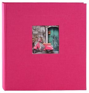 Фотоальбом с чёрными бумажными листами 26,5х29,5 см, 60 страниц (30 листов), BLACK, розовый