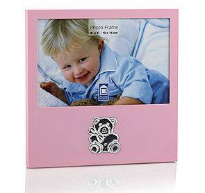 Детская металлическая фоторамка для фото 10х15, INFANT, розовая