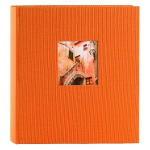 Фотоальбом с чёрными бумажными листами 26,5х29,5 см, 60 страниц (30 листов), BLACK, оранжевый
