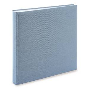 Фотоальбом с бумажными листами 26,5х29,5 см, 60 страниц (30 листов), ЦВЕТНОЙ, серо-голубой