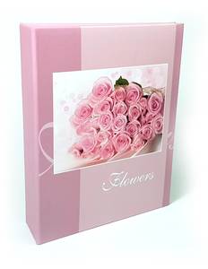 Фотоальбом, альбом для фотографий 10х15, 200 фото, АССОРТИ, розовые розы