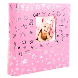 Фотоальбом, альбом для фотографий 10х15, 200 фото, CUTE BABY, розовый