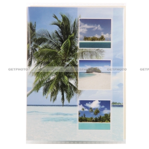 Фотоальбом, альбом для фотографий 10х15, 36 фото, МОРЕ, пальмы, светлый