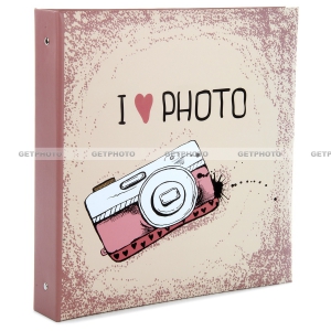 Фотоальбом-папка, альбом для фотографий, 500 фото 10х15, I LOVE PHOTO, фотоаппарат