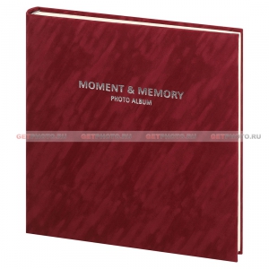 Фотоальбом, альбом с магнитными листами 31х32, 60 страниц (30 листов), MOMENT & MEMORY, текстиль, бордовый